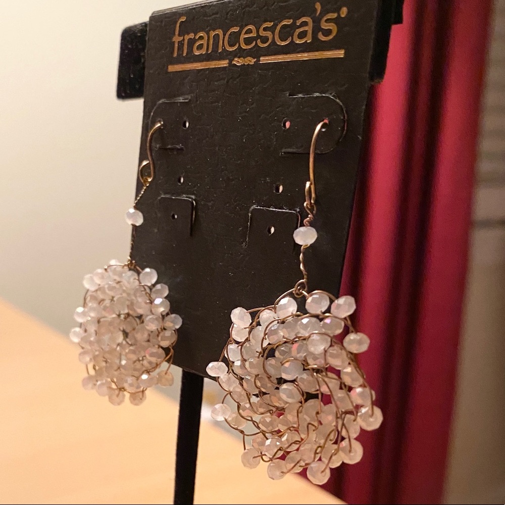 NEVER WORN Francesca’s Beaded Pinwheel Earrings